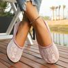 Мода 2025 Новые Женские Сандалии Тренд Вышитые Туфли с Круглым Носком Однотонные Плоские Удобные Женские Туфли Модные Повседневные Сексуальные Сандалии