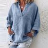 Elegant And Timeless Women's Oversized Cross V Neck Blouse With Ethnic Appeal