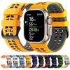 Двухцветный силиконовый ремешок для Apple Watch Ultra 2 3 49 мм Браслет для iWatch SE 5 6 7 8 9 10 11 44 мм 45 мм 46 мм Ремешок Браслет