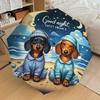 1pc Dachshund Nightwear Umbrella with Plastic Handle,Suitable for All Seasons Home Travel Outdoor UmbrellaDD499