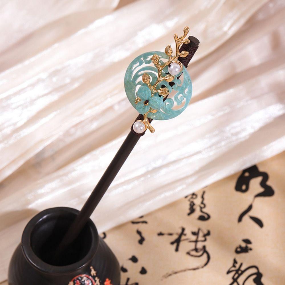 Handmade Wooden Hairpins Ancient Style Hair Stick Pins Flower Hair Sticks For Women Girls