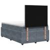 Box Spring Bed with Mattress Dark Grey 120 x 190 cm Velvet
