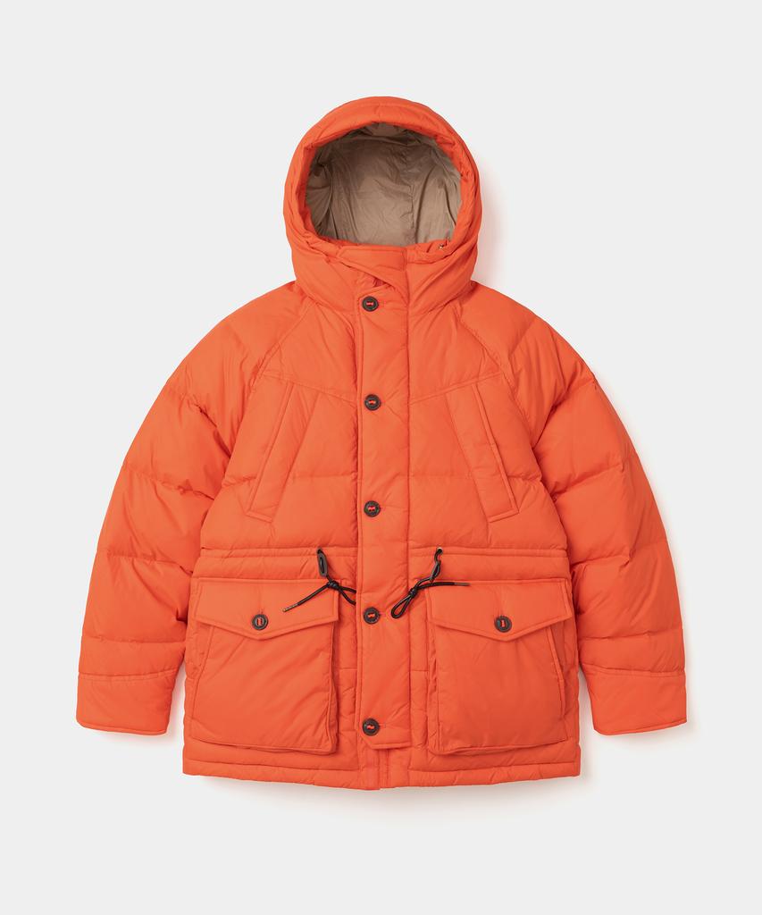 Uniform Bridge Shelter Loft Down Parka Orange