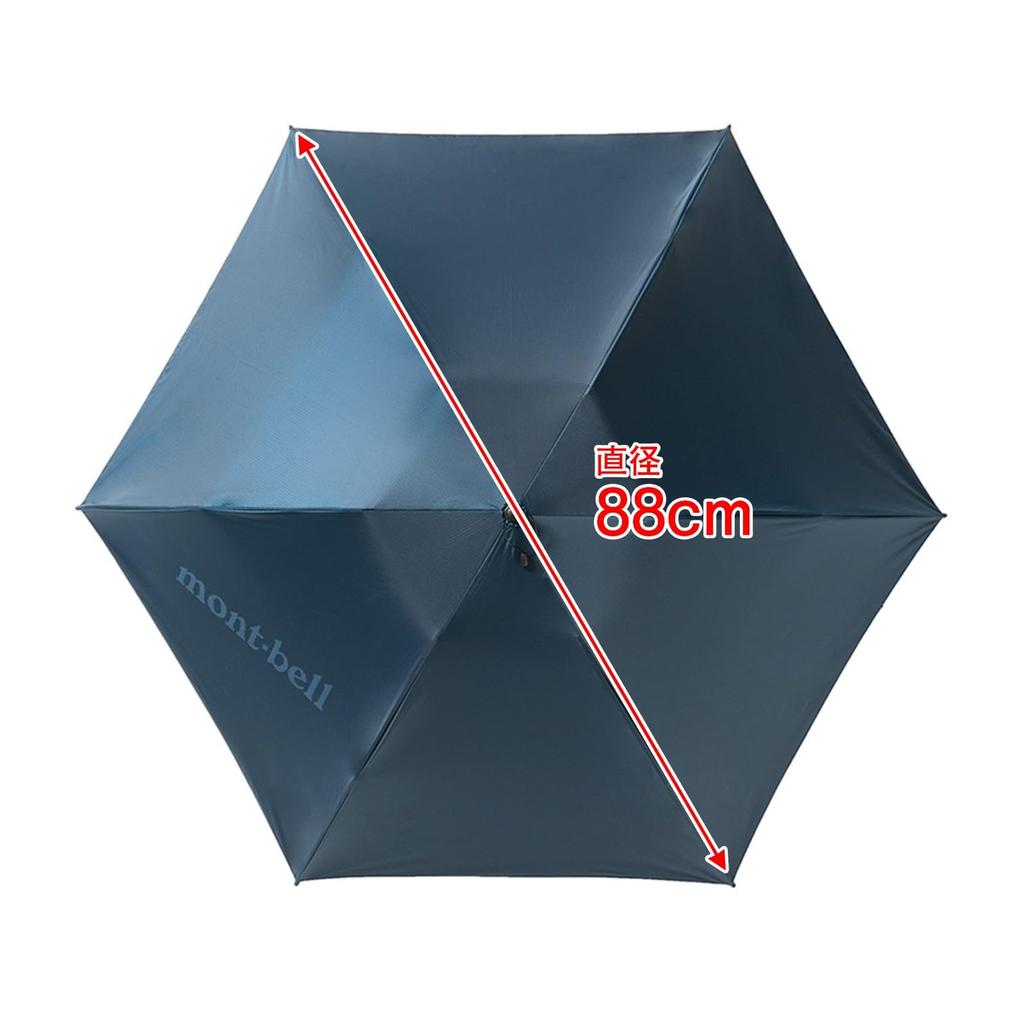 Montbell Travel Sunblock Umbrella Long Umbrella UV Protection Umbrella 50#1128658 (Blue Green)