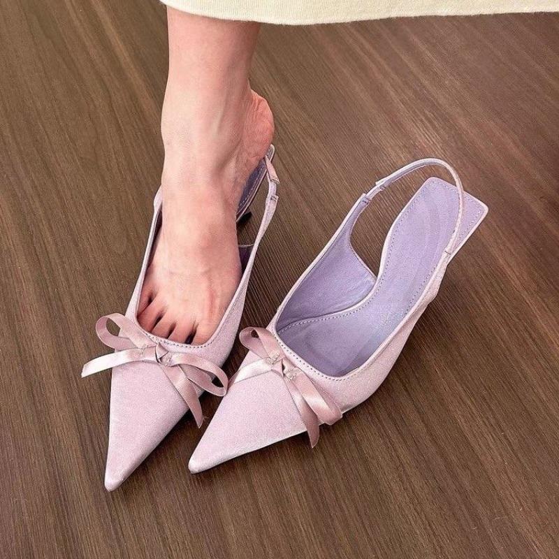 Летние женские босоножки на высоком каблуке, модные туфли с острым носком, элегантные женские босоножки для вечернего платья