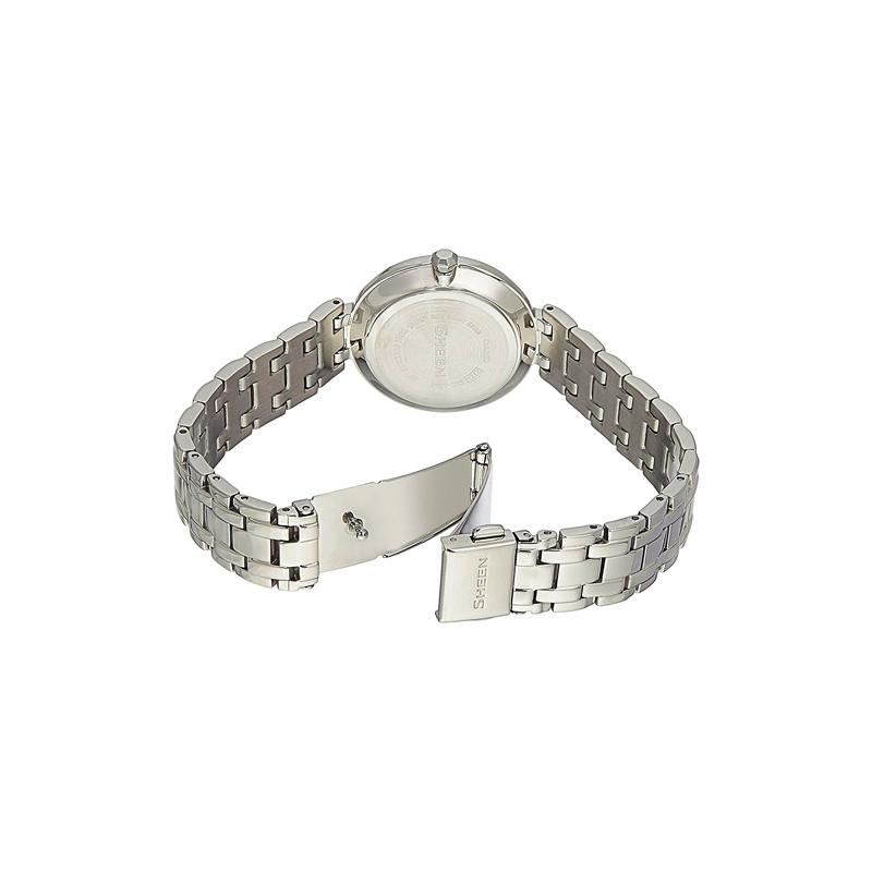 Casio SHEEN Classic Fashion Date Display 50 Meters Waterproof Quartz Movement Stainless Steel Strap Japanese and Korean Watch Women's SHE-4034D-7AU