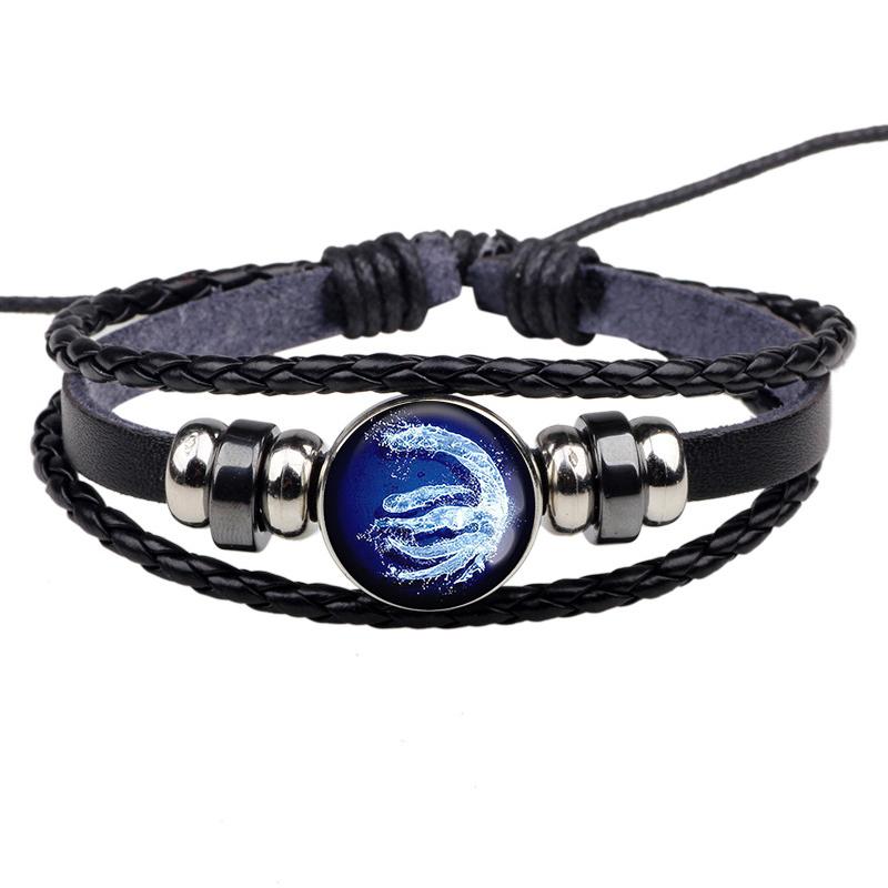 Аватар: Черный кожаный браслет с логотипом The Last Airbender Fire Nation, ювелирные изделия в стиле аниме, аксессуары для косплея Aang Prince Zuko