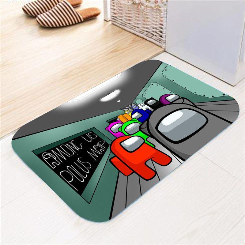 Among Game Us Flannel Mat Home Bath Bathroom Nonslip Carpet Rug Floor Decor