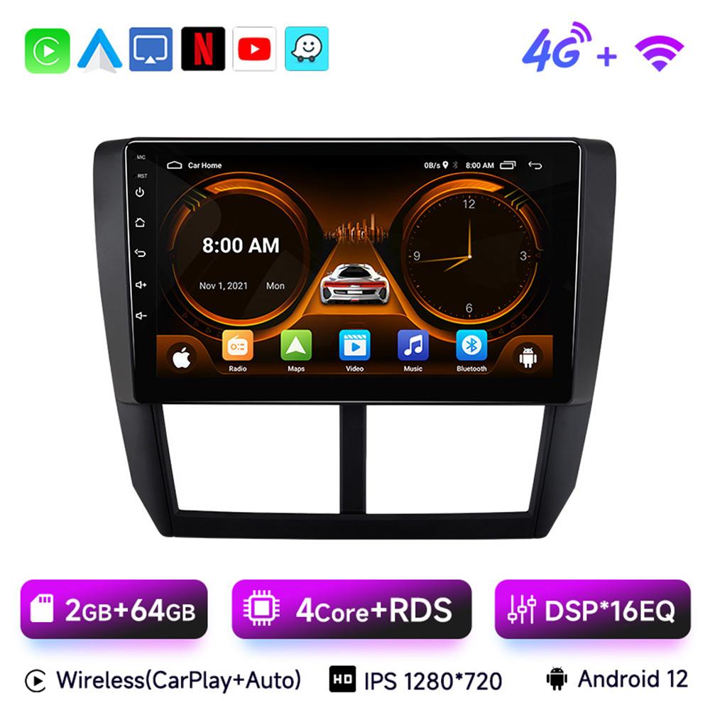 JIUYIN Android 13 Carplay Car Radio для Subaru Forester 3 SH 2007-2013 для Impreza GH GE 2 Din мультимедийный проигрыватель 2 din головное устройство