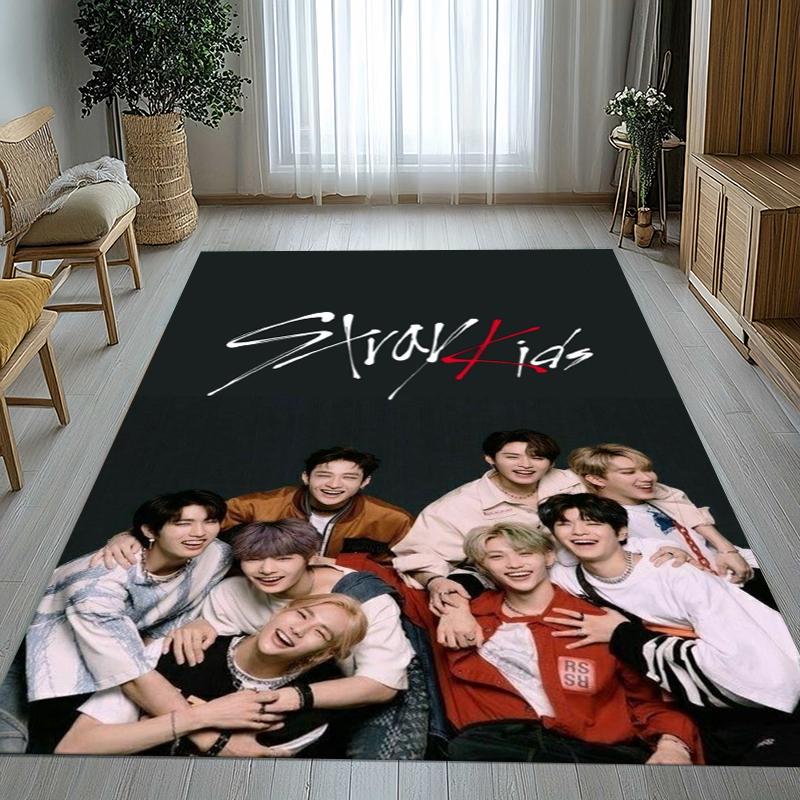 HD Stray Kids Kpop Звезда Гостиная Нескользящий Ковер Мягкий Ковер для Спальни Детской Игровой Комнаты Дивана, Домашний Декор Придверный Коврик Подарок