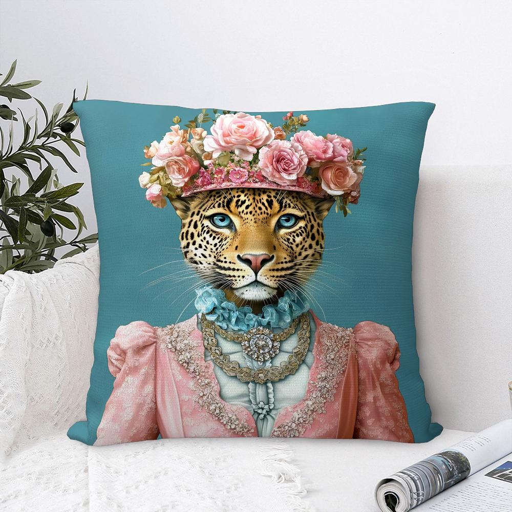 Европейская мода Леопардовая наволочка Диван Декоративный Дом Двусторонняя печать Плюшевые наволочки для диванных подушек Декор Чехол для подушки