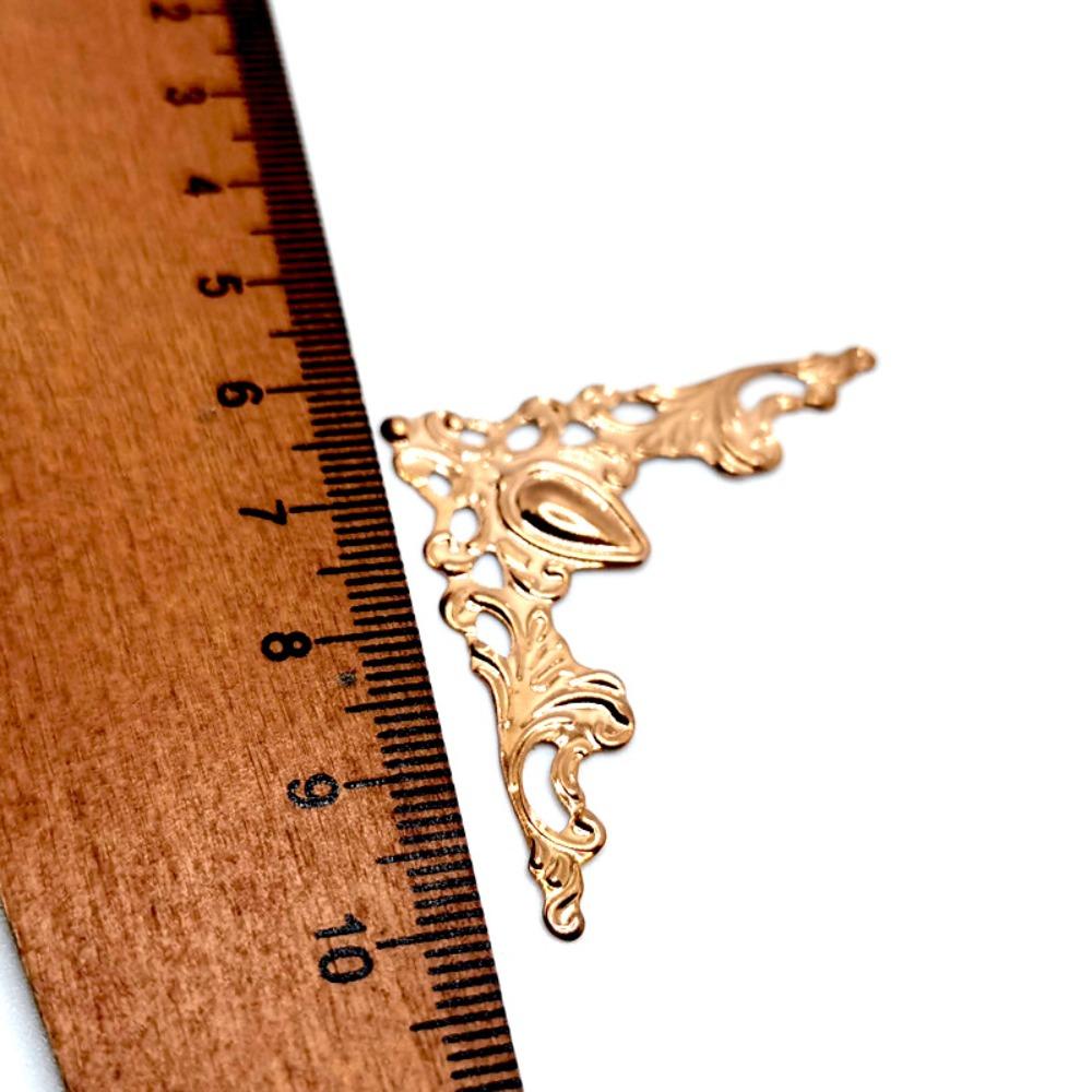 Бронзовый Скрапбук DIY Резной Золотой Угловой Протектор Орнамент Защита Мебели Угловые Кронштейны