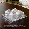 French Luxury Crystal Glass Candy Bowl: Exquisite Transparent Sugar or Jewelry Storage Jar