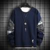 Single Road Crewneck Толстовка Мужская Весна Harajuku Oversize Японская уличная одежда Черная толстовка с капюшоном Мужские толстовки с капюшоном Мужские