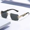 Cool Anti-UV Rimless Women's Sunglasses HD Classic Retro Frame Eyewear Vintage Rectangle INS Women Sunglasses Streetwear