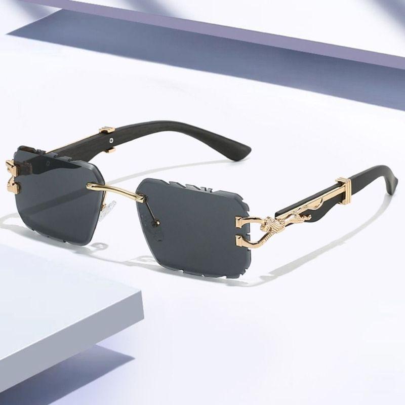 Cool Anti-UV Rimless Women's Sunglasses HD Classic Retro Frame Eyewear Vintage Rectangle INS Women Sunglasses Streetwear
