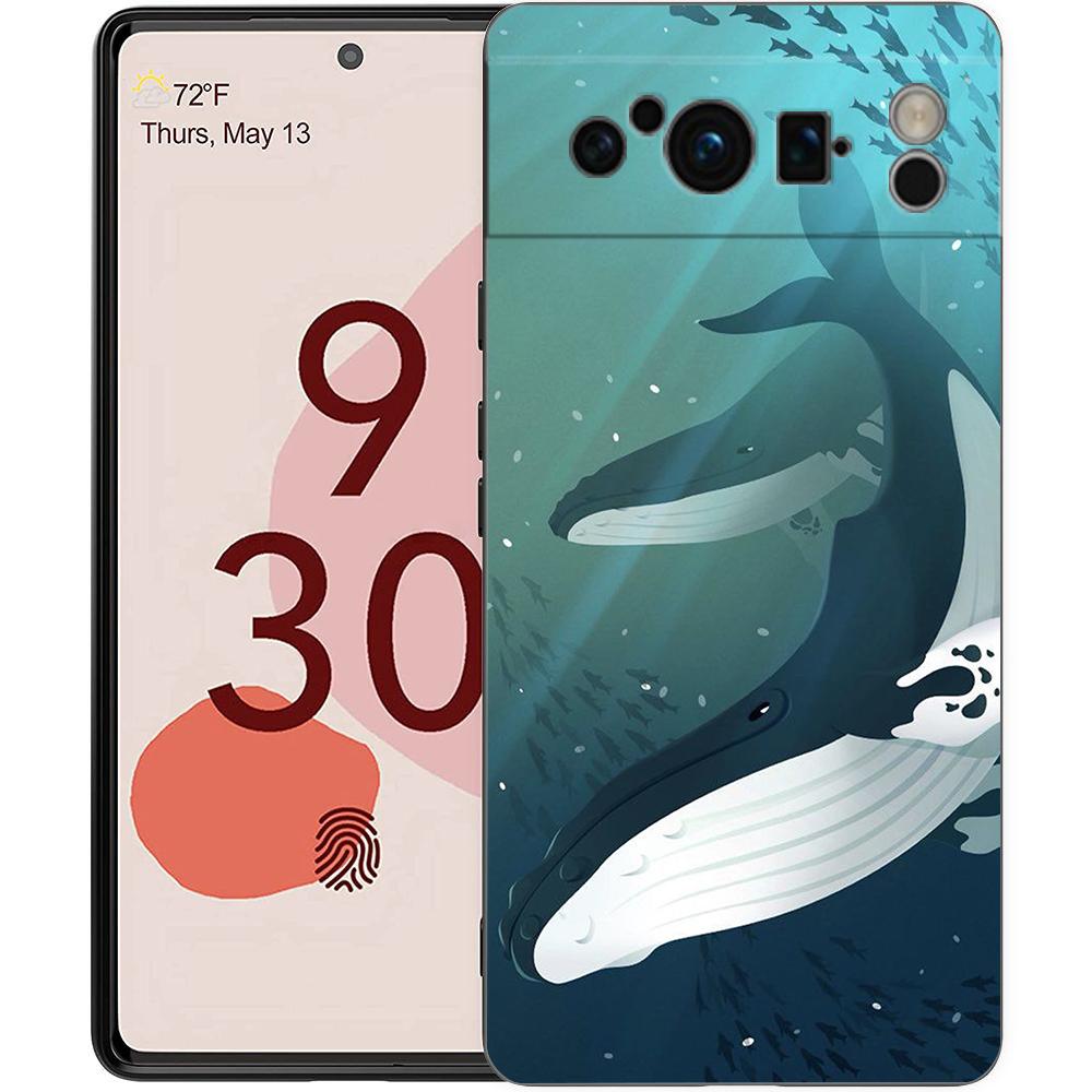 Anime Scene Whale Phone Case Cover for Google Pixel 9 8 7 6 7A 6A Pro Shockproof Silicone Soft 9 Pro XL Soft Shell Capas Fundas