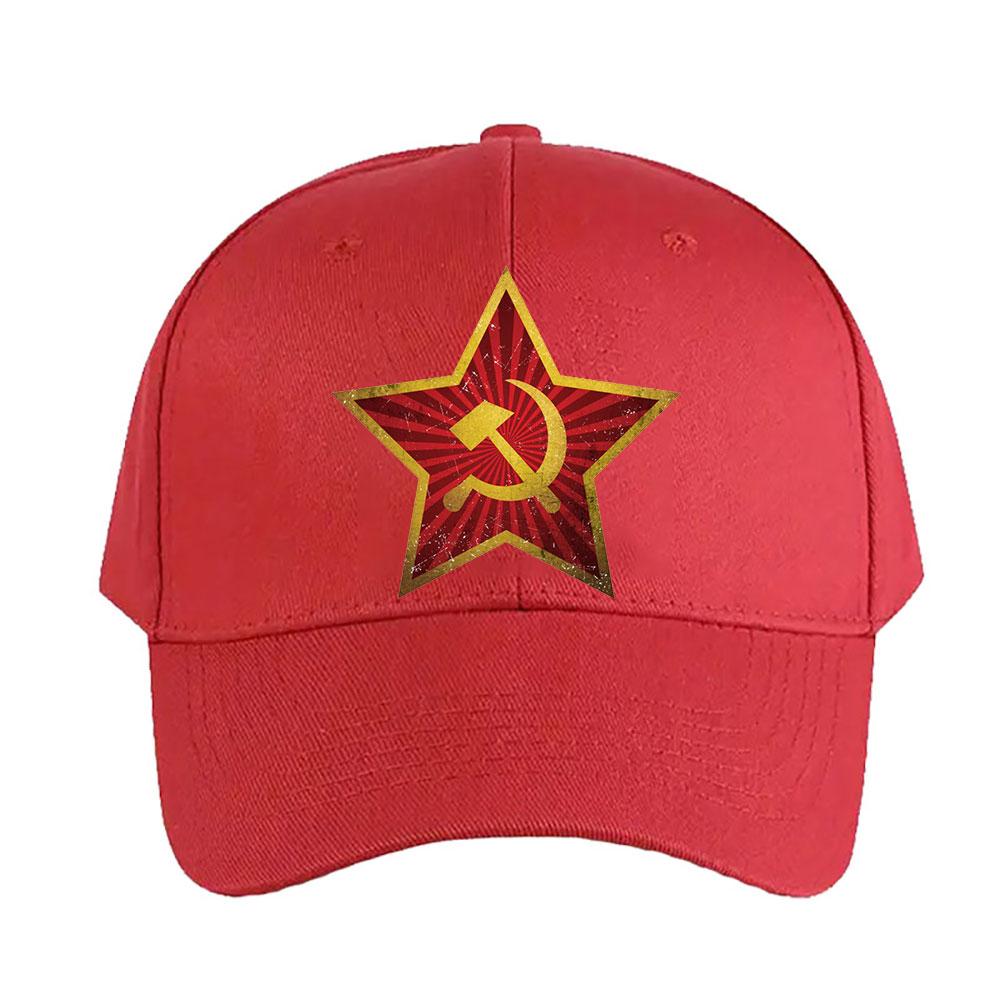 Советская Красная Звезда Значок Потертая Кепка Летняя Женская Унисекс Взрослая Кепка Козырьком Модная Повседневная Регулируемая С Принтом Бейсболки