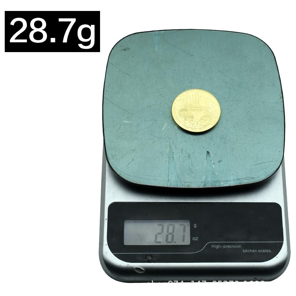Chinese Loong New Year Gold Plated Commemorative Coin Dragon Badge Collection Gift Gifts Boutique