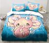 Cute Kawaii Axolotl Art Christmas Navidad Gift King Twin Double Child Customized Bedding Set Duvet Cover with Pillowcase 3 Piece