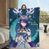 Genshin Impact Lauma Character Plush Throw Blanket Soft Flannel Cozy Blanket for Sofa Bedroom Office Travel Warm Gift