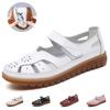 Sandals Summer Breathable Leather Slippers Women Fashion Non-Slip Casual Roman Shoes Ladies Sandals On Sale Off White Shose