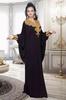 Black Kaftan Handmade Stylish Long Moroccan Dubai Farasha Abaya Dress Very Fancy