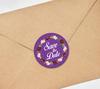 Darling Souvenir 45 Pcs Floral Wreath Black Round Save The Date Stickers Envelope Seals-1.6