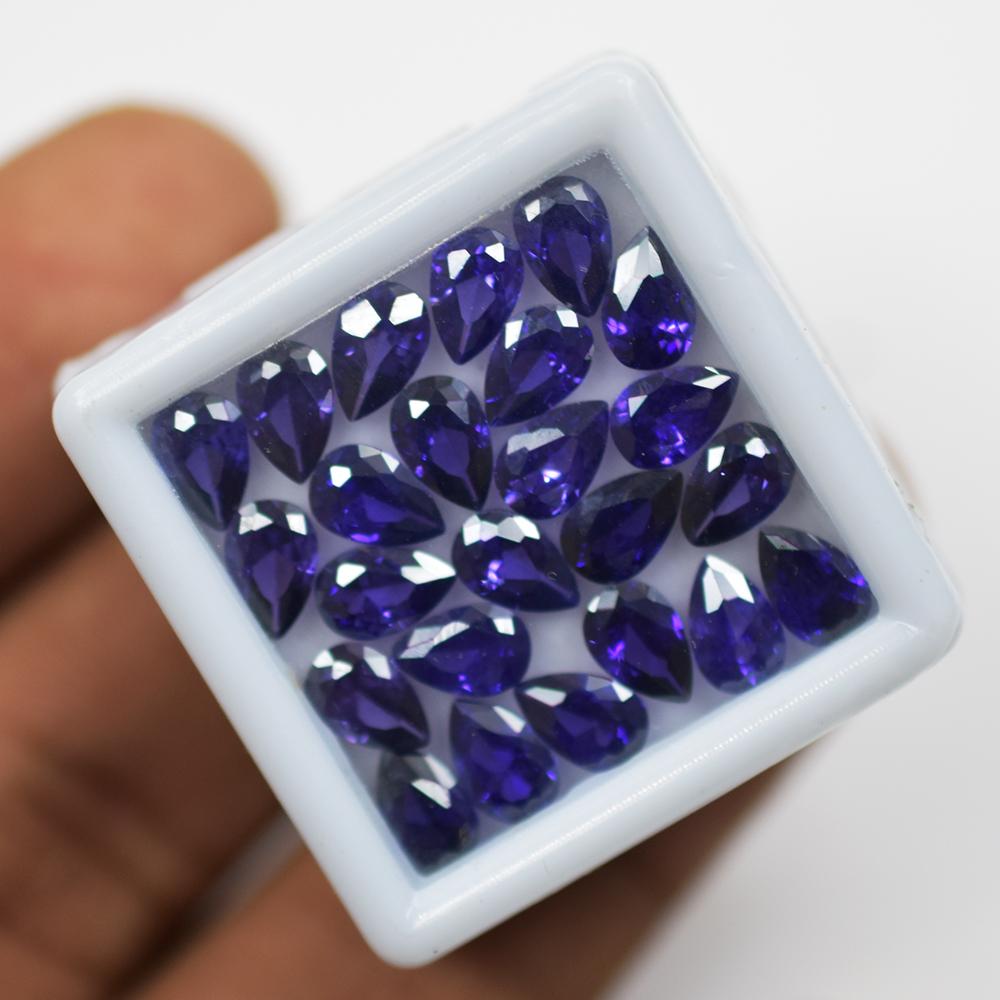 Natural Purple Tanzanite Loose Gemstone 7x5 mm 3.6 ct Pear Cut Lot for Jewelry Making and Crafts