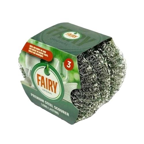 Addis Fairy Steel Scouring Pad (Pack of 3)