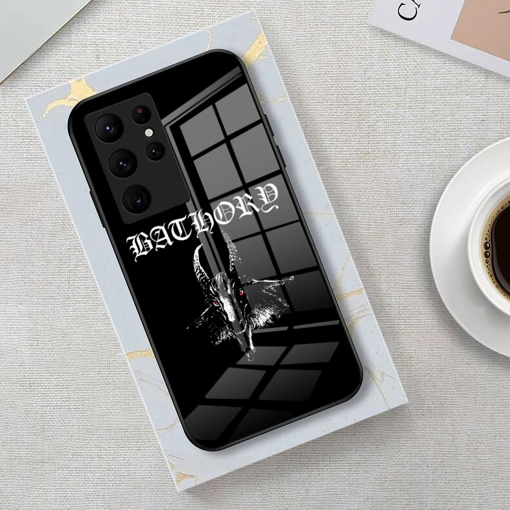 Bathory Band Phone Case For Samsung S26 S25 Edge Ultra 23 22 21 20 Ultra Plus S24 Fe Glass Cover