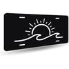 Sunrise And Ocean Wave Decorative License Plate Sunset And Ocean Wave Decorative Aluminum Car License Plate For Women Men 12 X 6 Inch