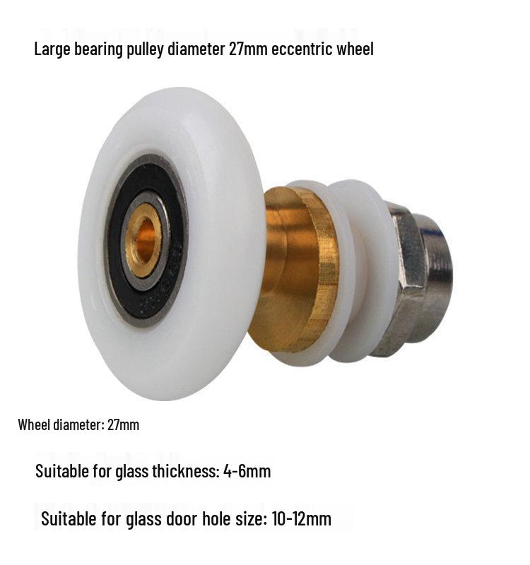 Винтажное Медное Сердце Одноместная Душевая Кабина Стеклянная Дверь Эксцентриковое Колесо Ролика Аксессуар