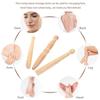 3PCS Wooden Manual Acupressure Stick Multi-functional Muscle Roller Stick  Foot Body Face