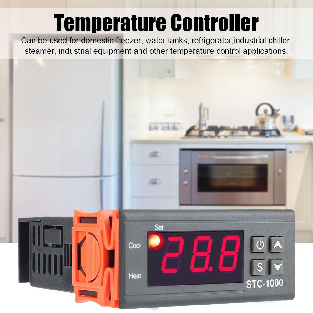 DC12V 24V AC110-220V STC-1000 светодиодный цифровой термостат для инкубатора регулятор температуры терморегулятор реле нагревание охлаждение