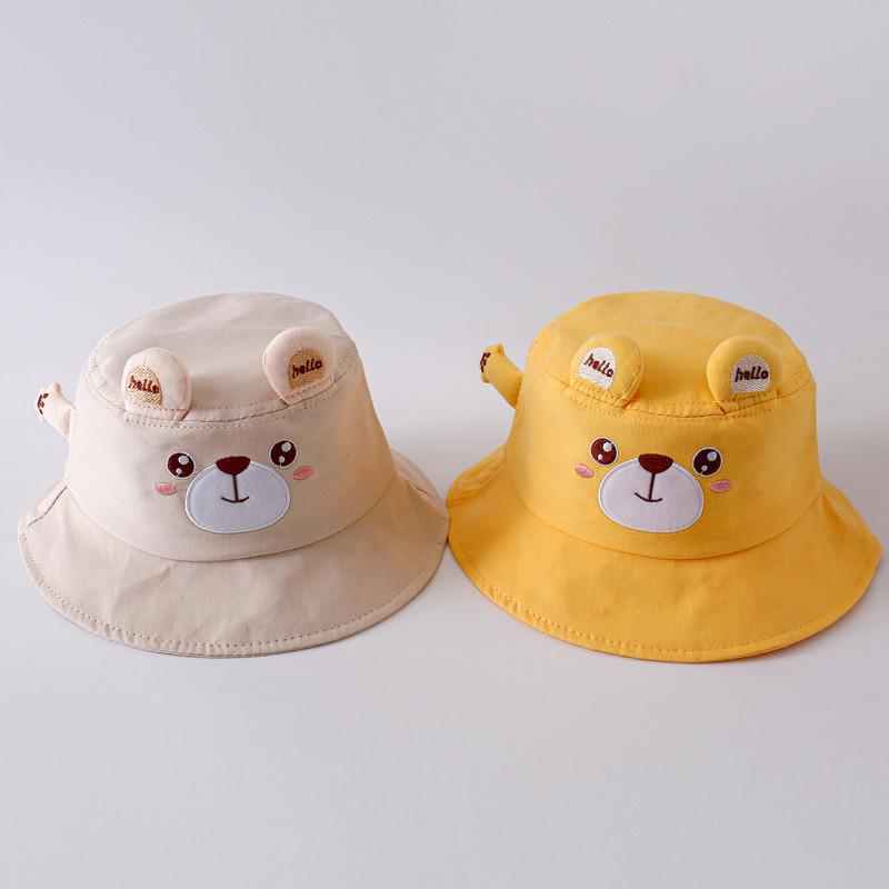 Cute Bear Bucket Hat For Baby Boys And Girls Spring Summer Sun Hat