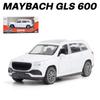 Масштаб 1/32 Benz GLS600, литая под давлением модель автомобиля, игрушечный автомобиль с откатным механизмом, звуком и светом для детей, коллекция подарков для мальчиков и девочек