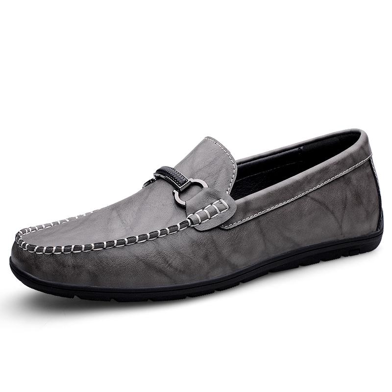 Elegantes Leather Male Slip On Footwear Office Formal Flats Wedding Party Mens Dress Shoes Breath Driving Lazy Loafers Moccasins
