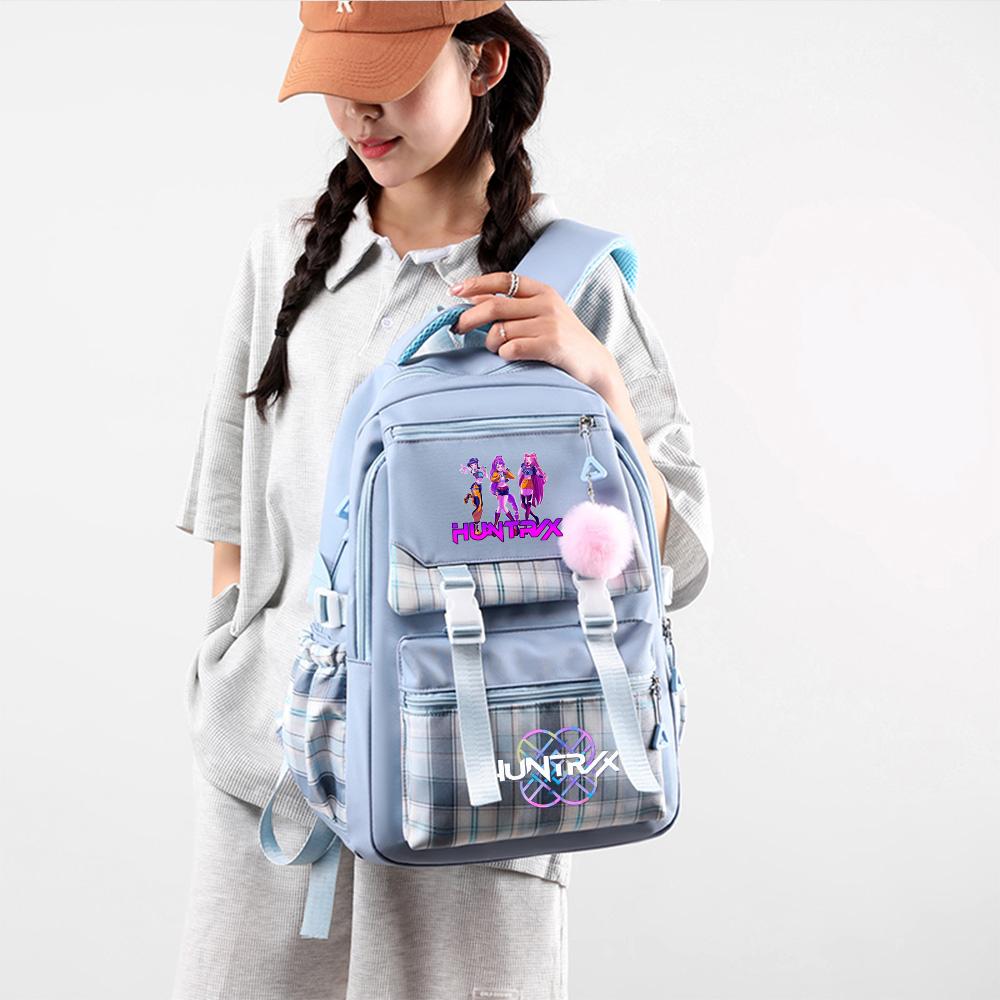 Cartoon Anime K-Pop Demon Hunters Printed Large Capacity Backpack for Teenger Student Bookbag Girl Boy Schoolbag Bookbag Women Waterproof Travel Bag