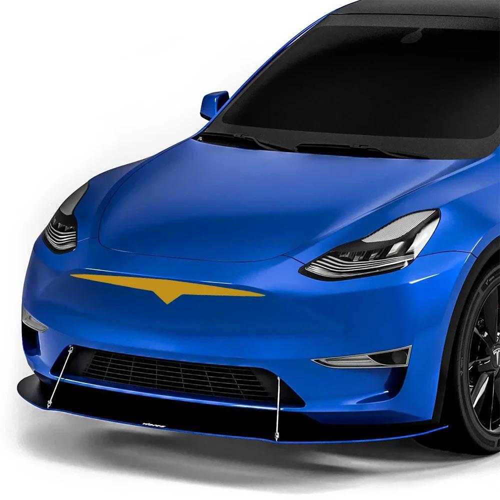 Наклейка на передний бампер автомобиля для Tesla Model 3 Y X Model S Персонализированное декоративное виниловое украшение Автоаксессуары для тюнинга