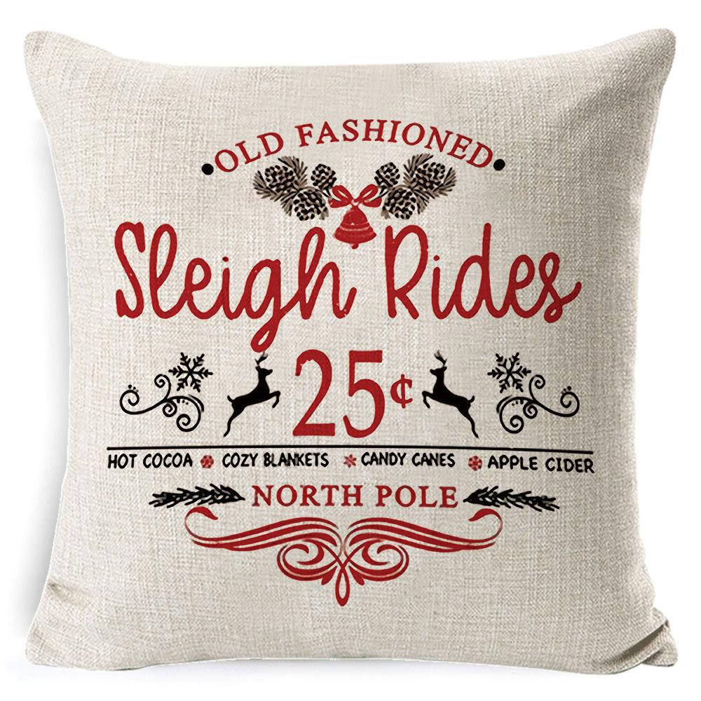 Christmas Pillow Case Christmas Light Luxury High-end Pillow Family Bed Pillow Case Home Cushion Bed Pillow