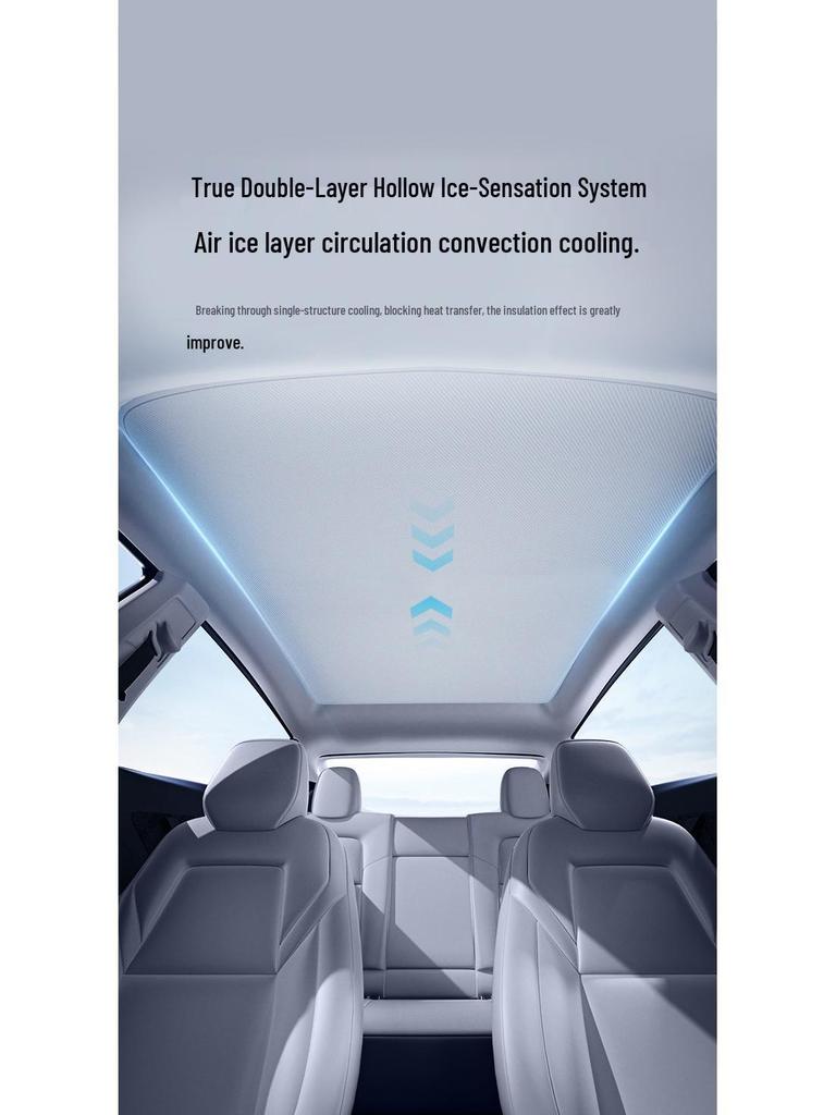 Le Dao L60 Silicone Static-Adhesion Sunroof Sunshade Curtain for Heat Insulation and UV Protection