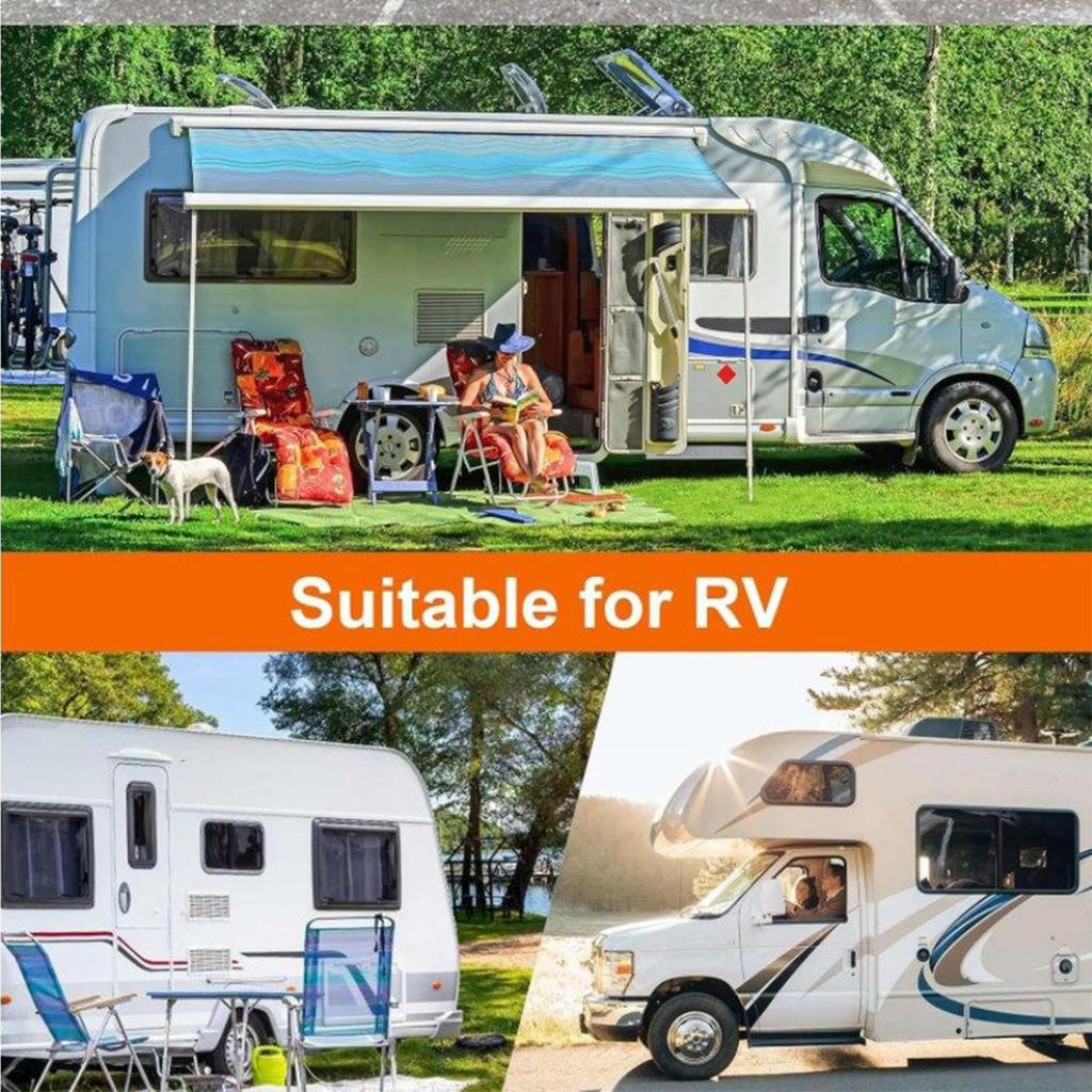 RV Caravan Camping Roof Protective Cover 210D Waterproof Dustproof Canvas UV Protection Sunshade Sunproof RV Canopy Cover