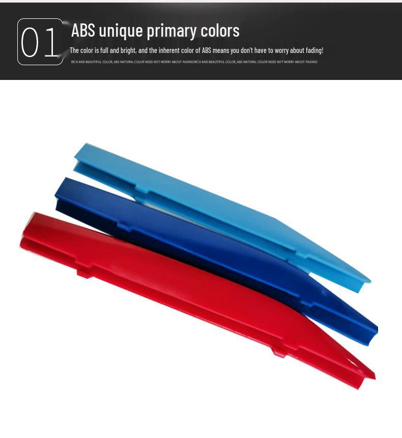 БМВ 7 серии (2016-2018) Трехцветные декоративные полоски для решетки радиатора, 6 зажимов