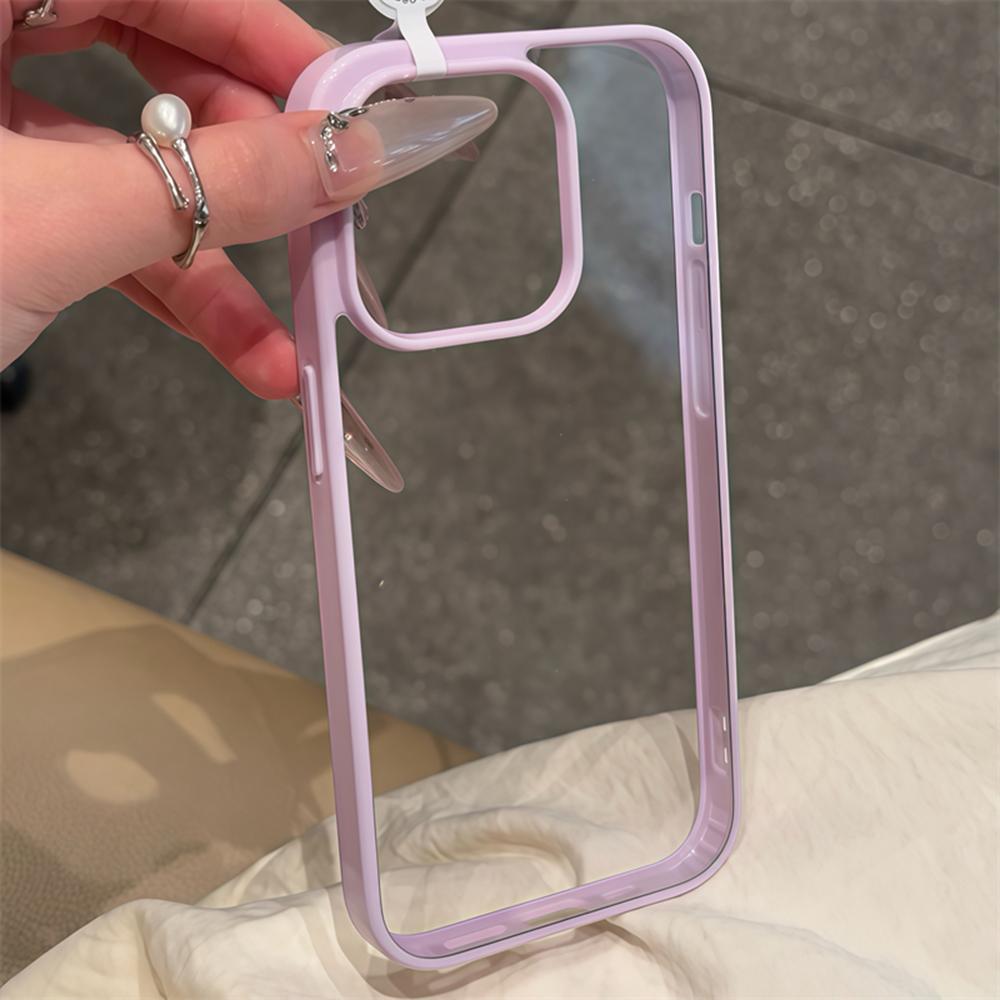 Роскошный прозрачный чехол конфетного цвета для iPhone 17 Air 16 15 14 13 12 Pro Max Plus Прозрачные акриловые бамперные защитные чехлы-накладки