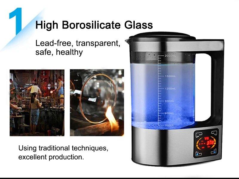 Машина-ионизатор воды 2 л Электрический чайник с богатой водородом водой Машина Фильтр для воды Пейте Генератор водородной воды