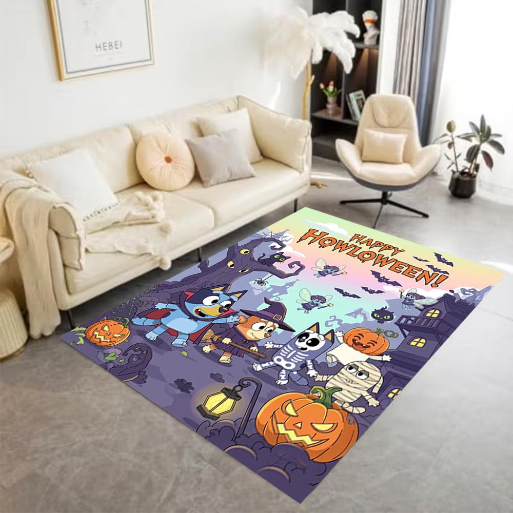 Happy Howloween Party Floor Mat Suitable for Game Room Entryway Kitchen Balcony Anti-slip Rug Anime Office Decor Birthday/Christmas Gift