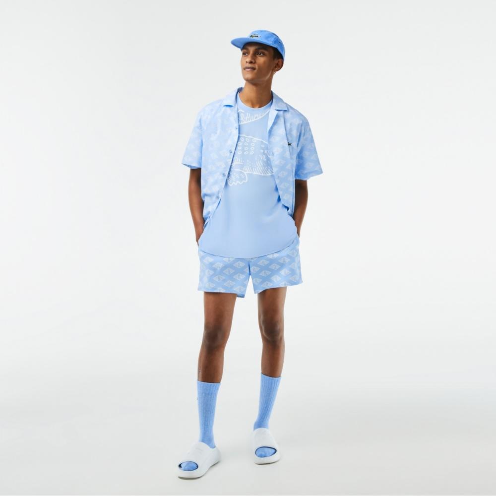 Lacoste Мужская футболка с принтом под крокодила 80-х годов TH5511 53G HBP