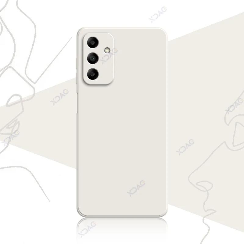 Модный милый чехол для телефона Samsung Galaxy A05 A05S квадратный жидкий силиконовый чехол для задней крышки SamsungA05S Shield Fundas