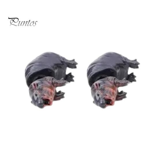 1 пара сережек-гвоздиков в виде бегемота, реалистичные 3D-фигурки животных, серьги-крючки, индивидуальные висячие серьги в преувеличенном стиле, украшения для ушей